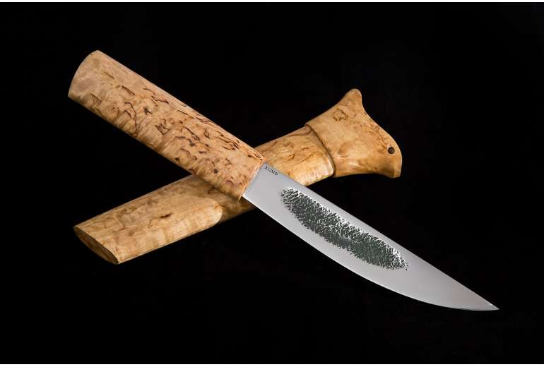 Нож Якутский большой №41 деревянные ножны (сталь х12мф)