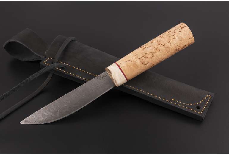 Нож Якутский средний №20 (дамасская сталь)