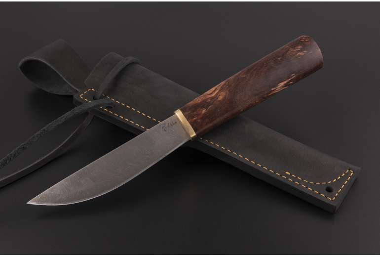 Нож Якутский средний №19 (дамасская сталь)